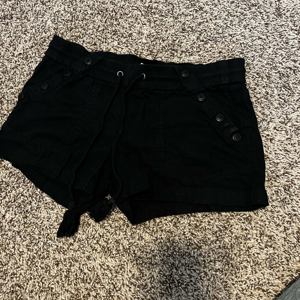 Rewind Brand black linen shorts